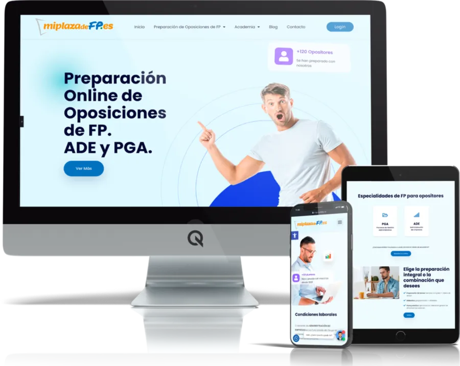 Diseño responsive del proyecto web Mi Plaza de FP
