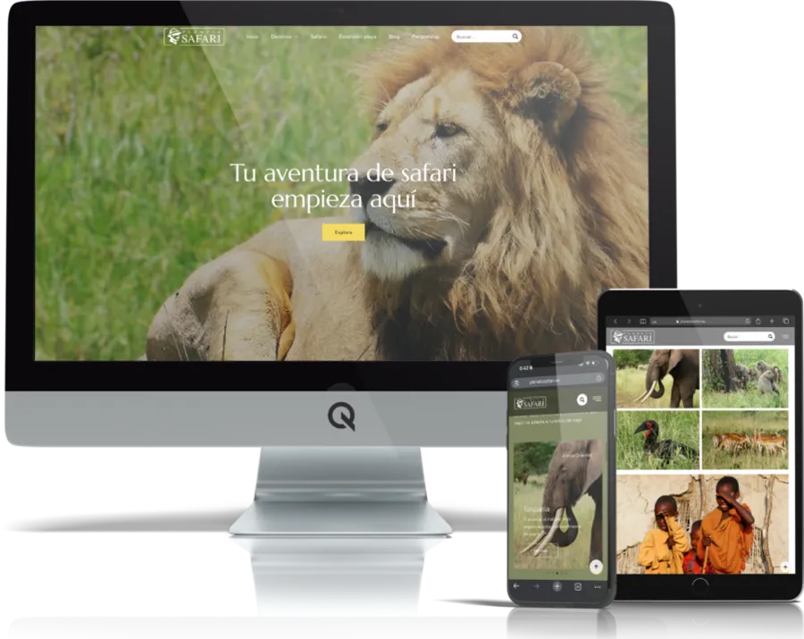 Diseño responsive del proyecto web Planeta Safari
