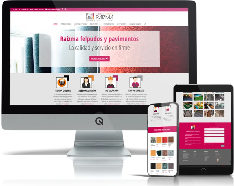 Diseño responsive del proyecto web Felpu2 Raizma