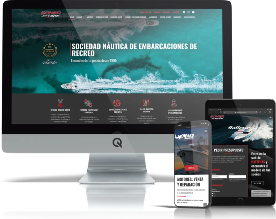 Diseño responsive del proyecto web Soner Marine