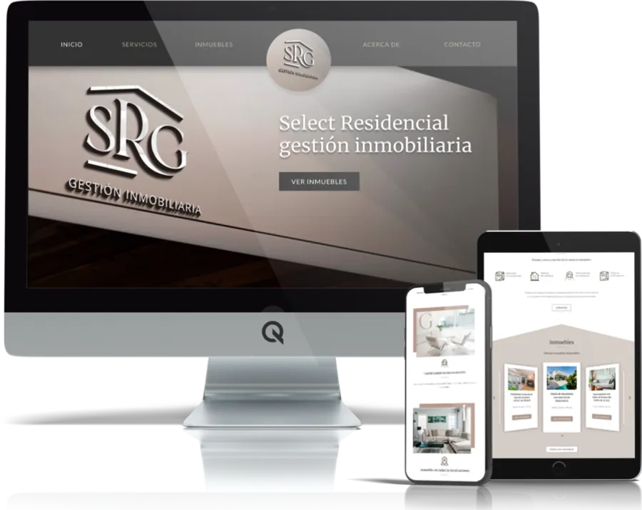 Diseño responsive del proyecto web SRG inmobiliaria