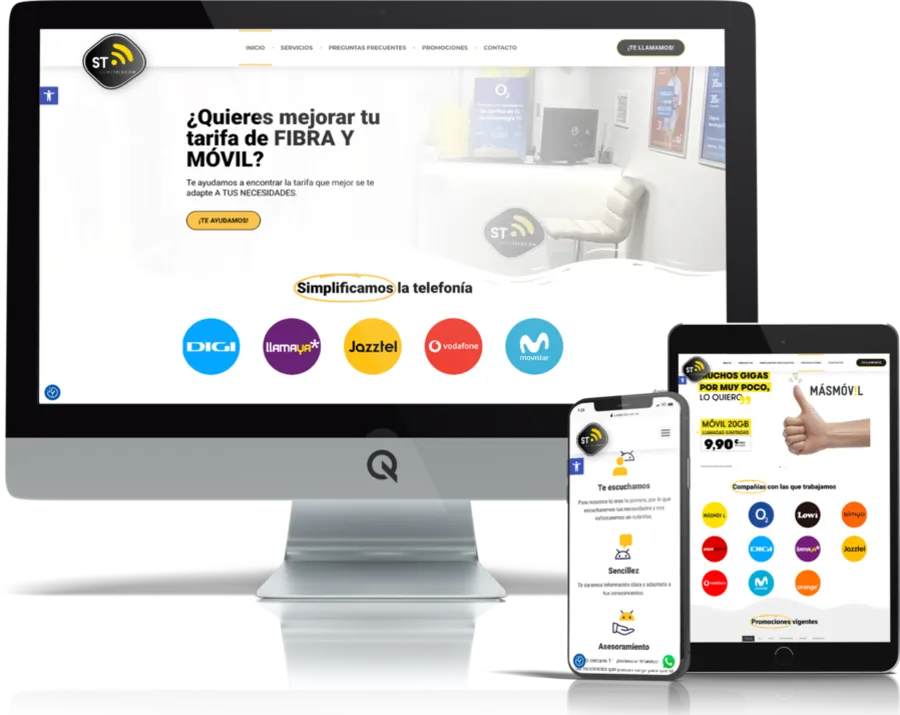 Diseño responsive del proyecto web Surestelecom