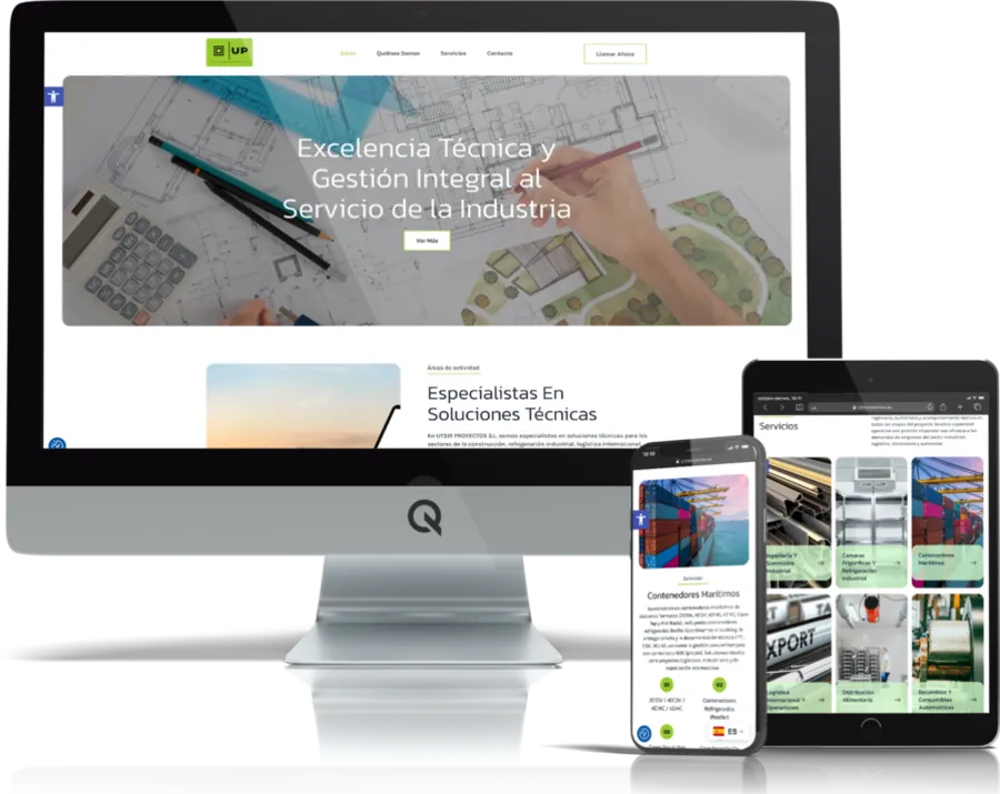 Diseño responsive del proyecto web Utsir Proyectos
