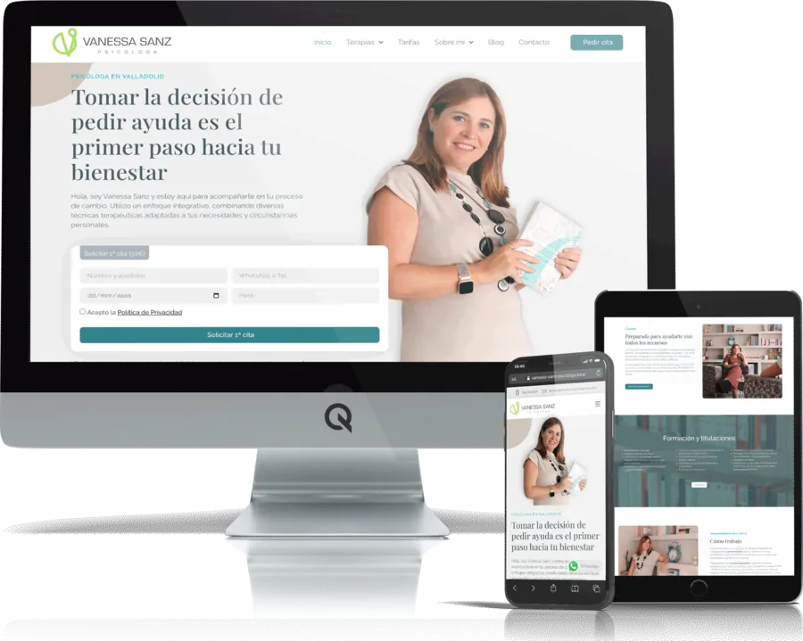 Diseño responsive del proyecto web Vanessa Sanz