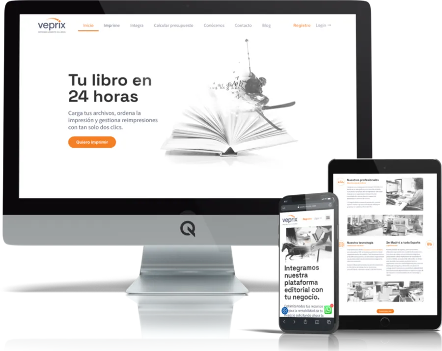 Diseño responsive del proyecto web Veprix
