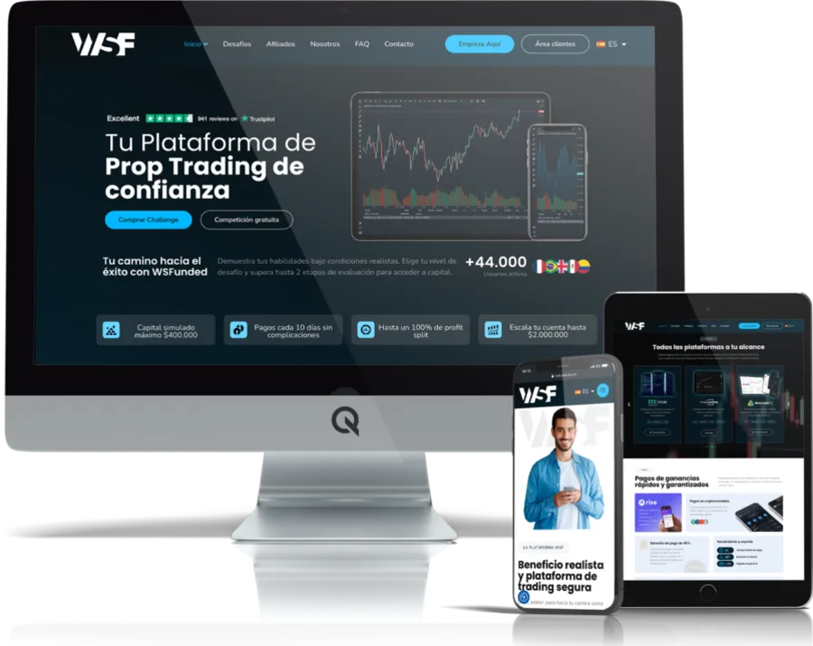 Diseño responsive del proyecto web WSFunded