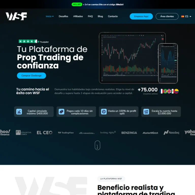 Detalle de interfaz del proyecto web WSFunded